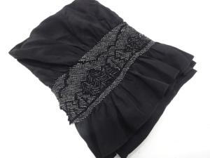 絞り　遠山に樹木模様　男物兵児帯